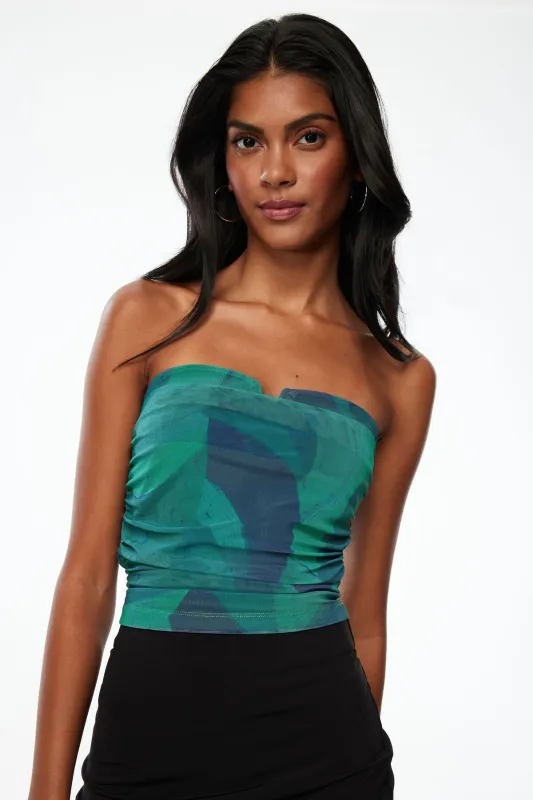 Rosalina Bare Shirred Tube Top sold by Dynamite