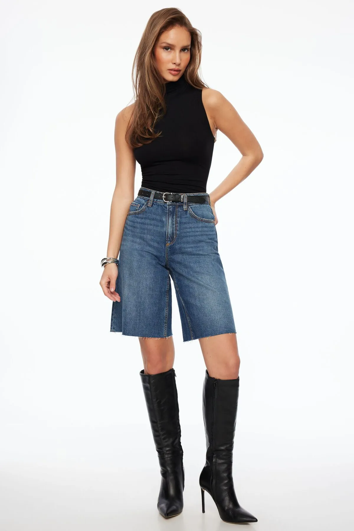 Denim Jorts sold by Dynamite