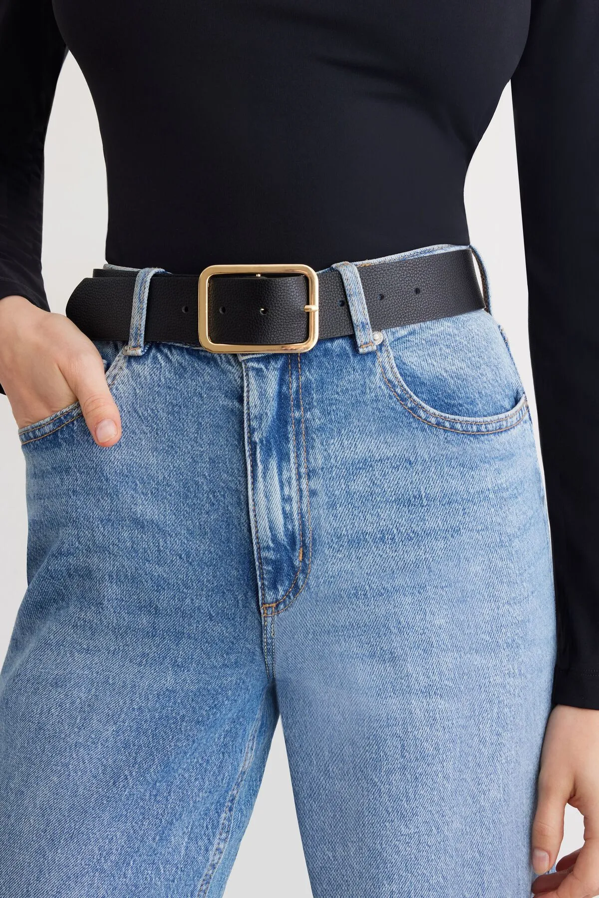 Rounded Square Buckle Belt sold by Dynamite