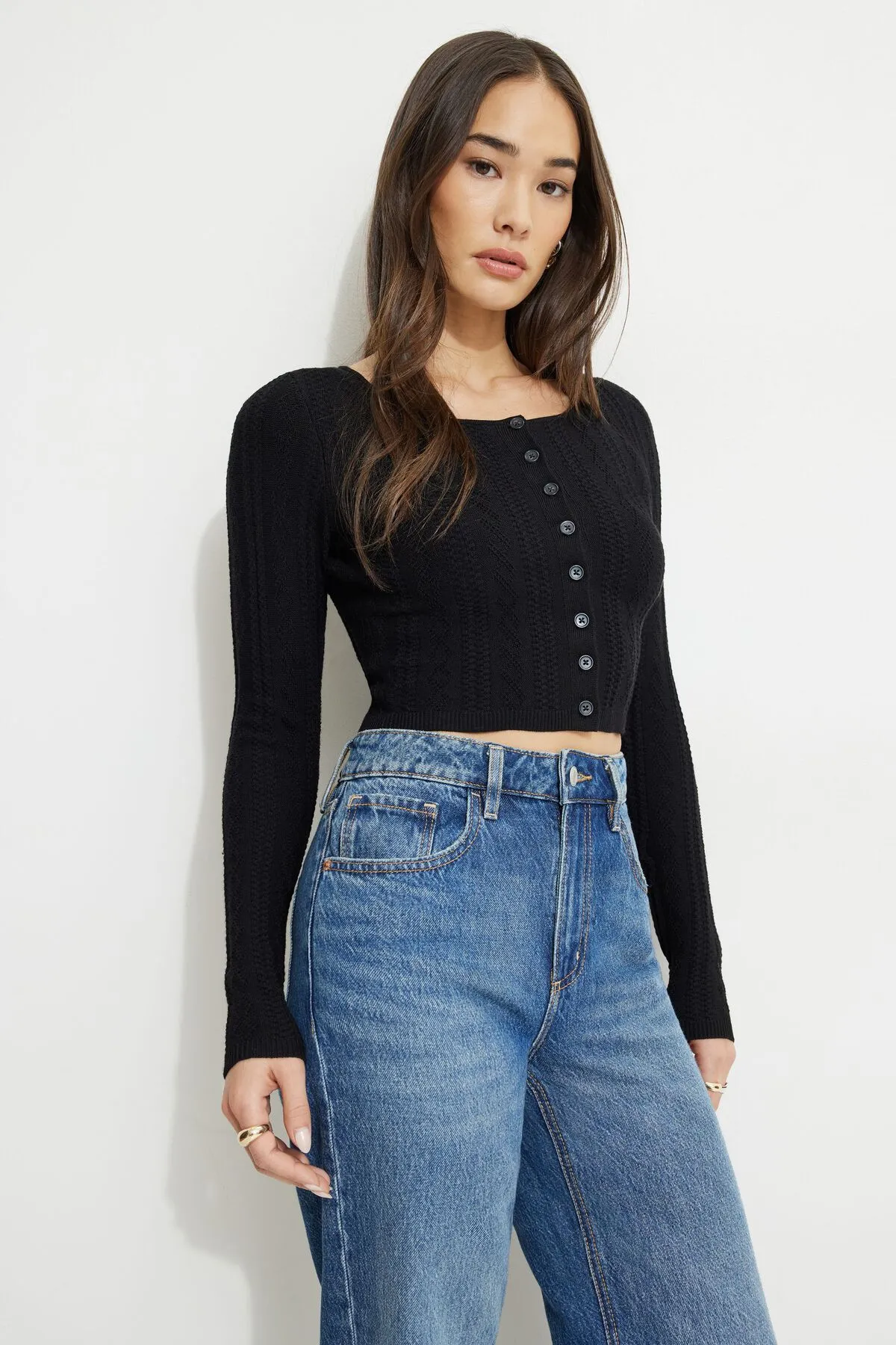 Cable Knit Cardigan sold by Dynamite