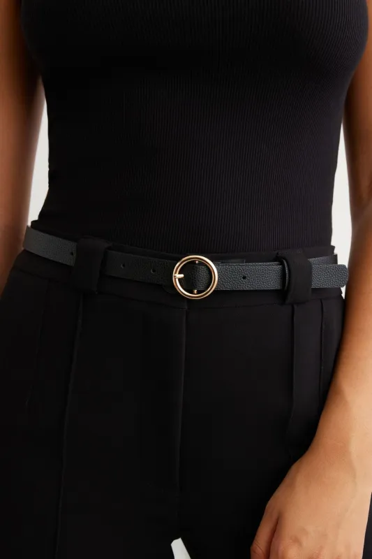 Skinny Round Buckle Belt sold by Dynamite