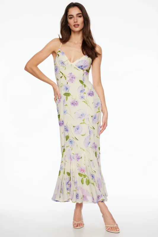 V Neck Pleated Maxi Dress sold by Dynamite