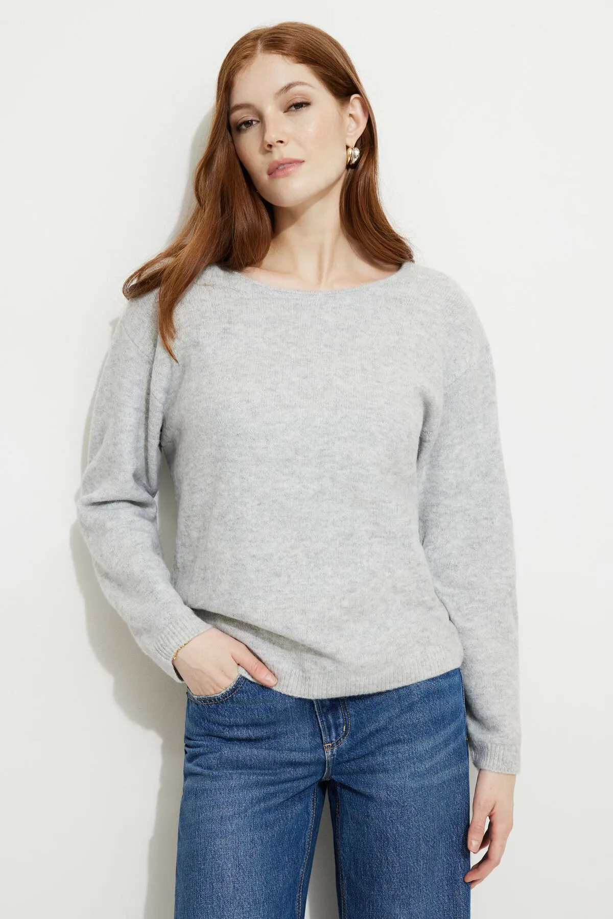 Heavenlyarn™ Open Back Sweater sold by Dynamite