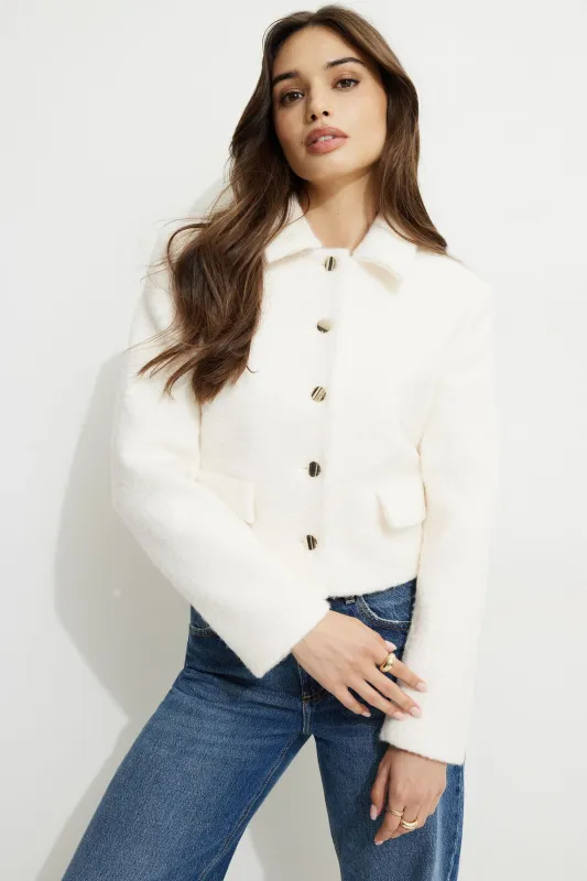 Short Bouclé Blazer sold by Dynamite