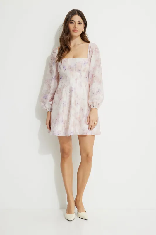Amelie Balloon Sleeve Mini Dress sold by Dynamite