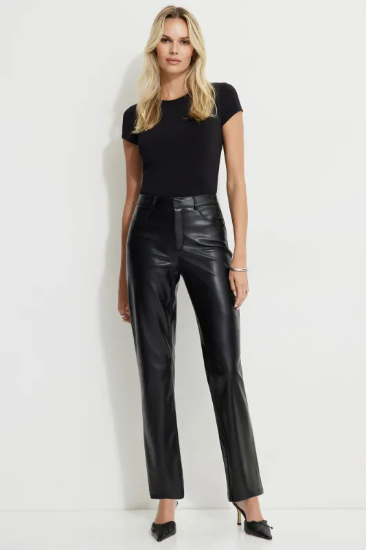Justina Faux Leather Pants made by Dynamite
