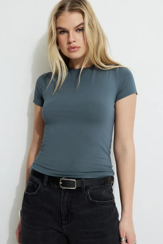 Drea Crewneck Jersey T Shirt sold by Dynamite