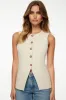 Emery Round Neck Flyaway Vest sold by Dynamite