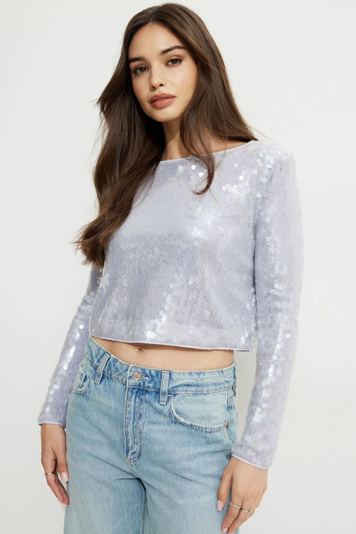 Sequin Crewneck Top sold by Dynamite