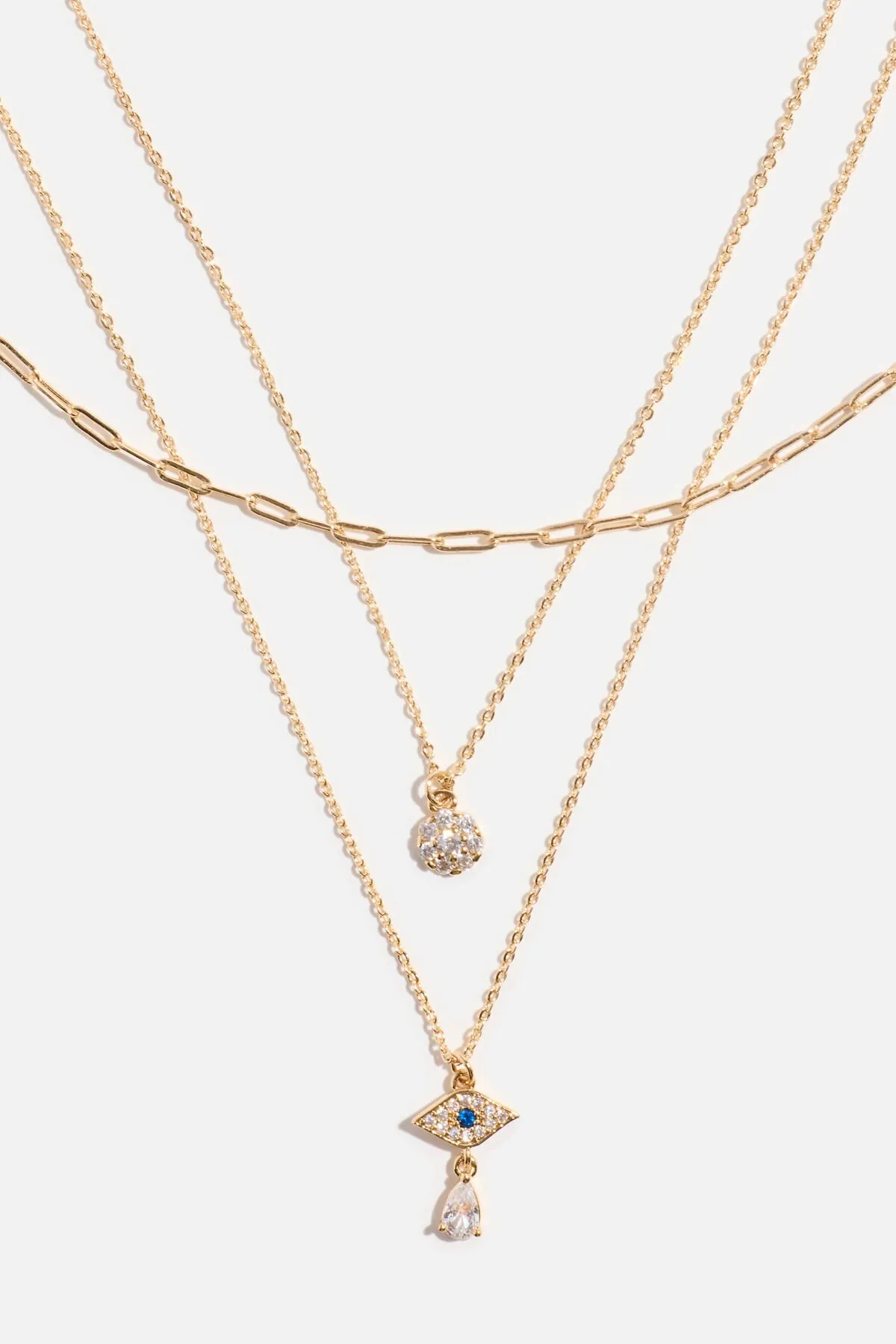 The Premium Collection | 3-Pack Evil Eye Necklaces sold by Dynamite