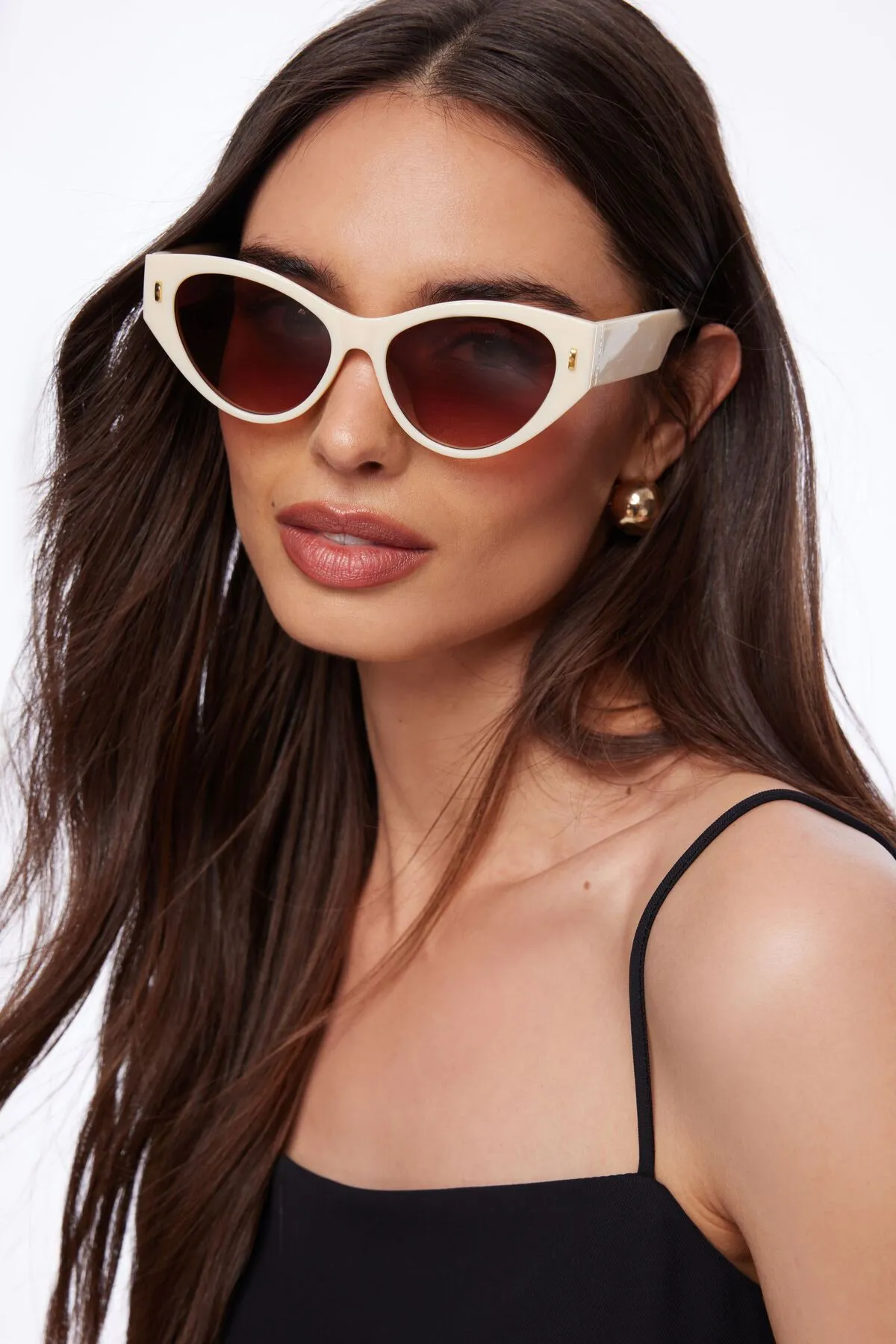 Classic Wide Arm Cat-Eye Sunglasses sold by Dynamite