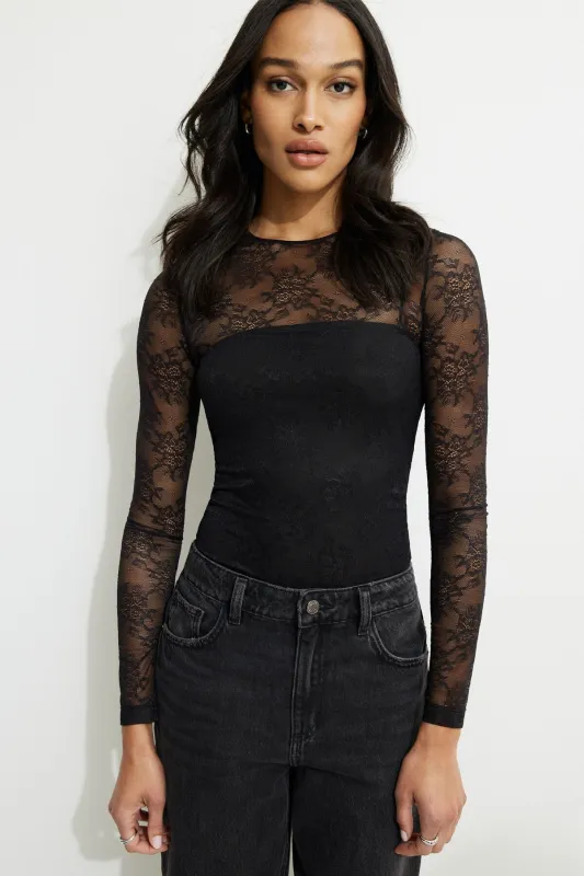 Skylar Lace Bodysuit sold by Dynamite