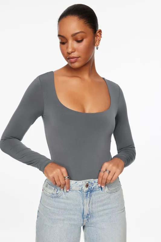 Maren Sculpt Square Neck Bodysuit sold by Dynamite