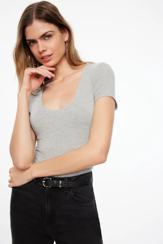 Hayden Scoop Neck Bodysuit sold by Dynamite