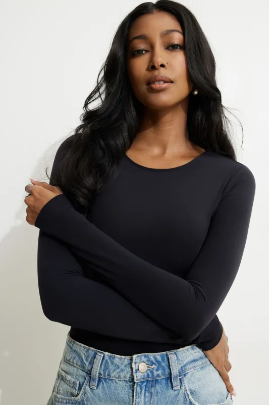 Kyla Sculpt Crewneck Bodysuit sold by Dynamite