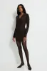 Ribbed Mini Sweater Polo Dress sold by Dynamite