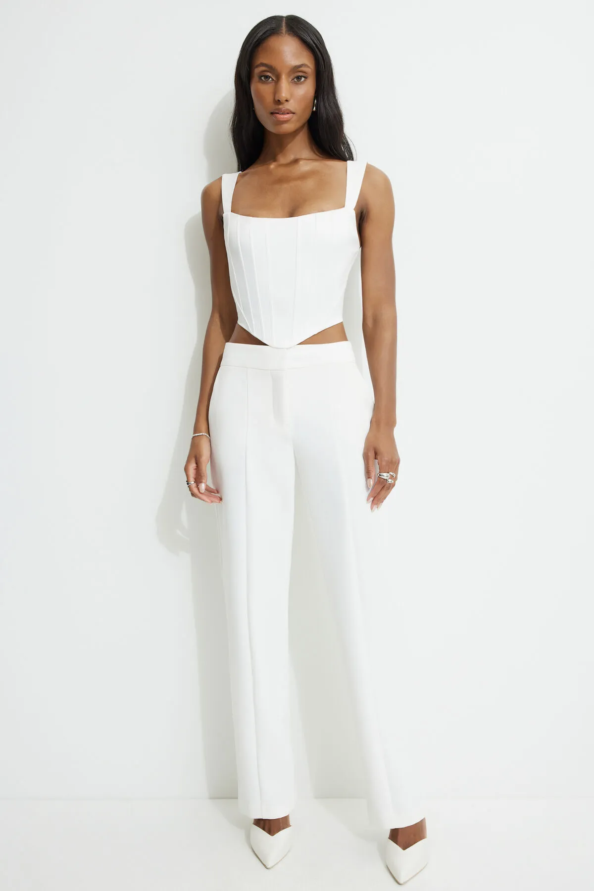 Mid Rise Straight Pants sold by Dynamite