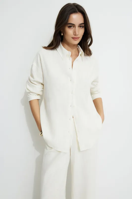 Linen Oversized Shirt sold by Dynamite
