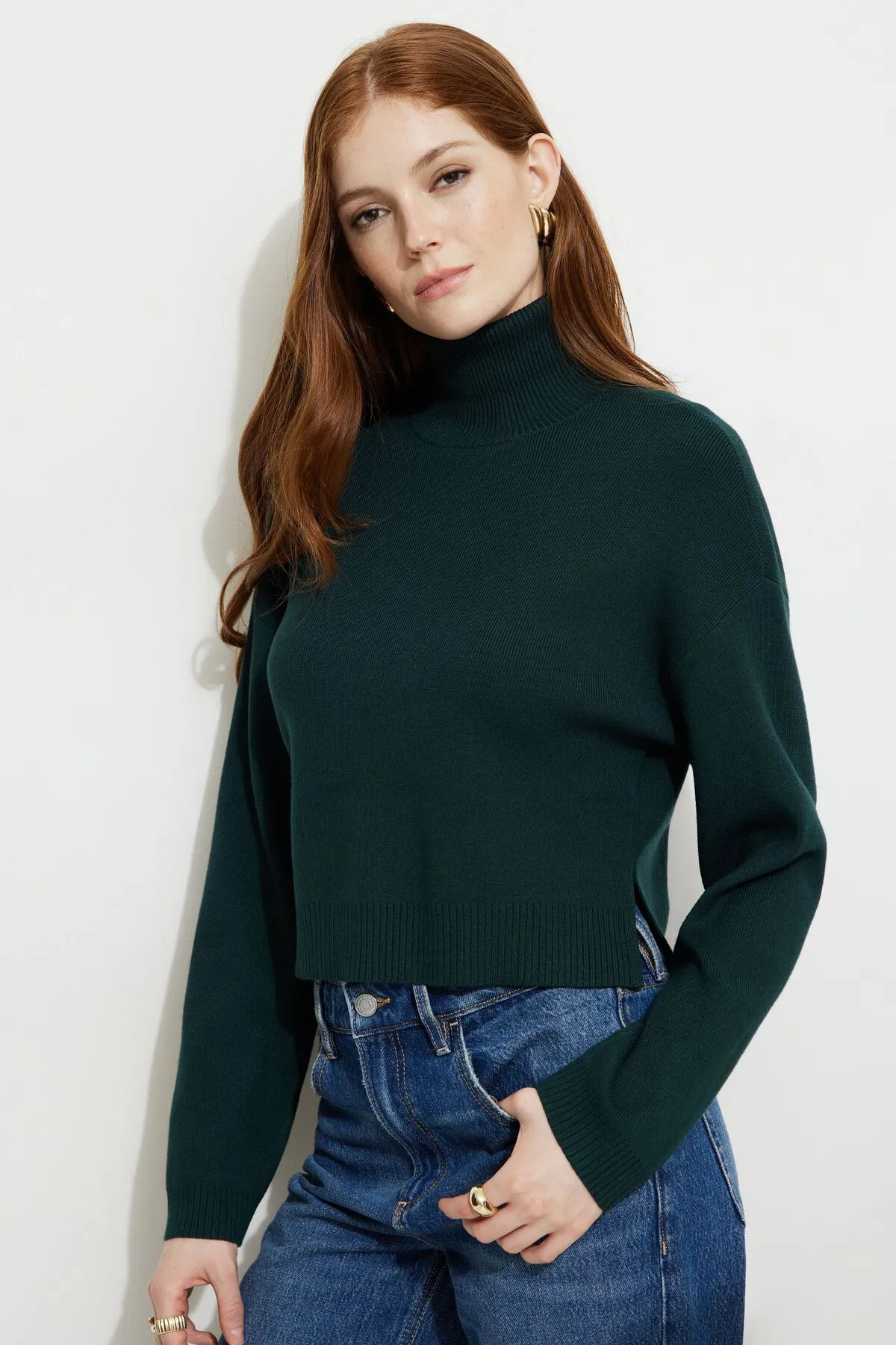 Cropped Turtleneck Sweater sold by Dynamite