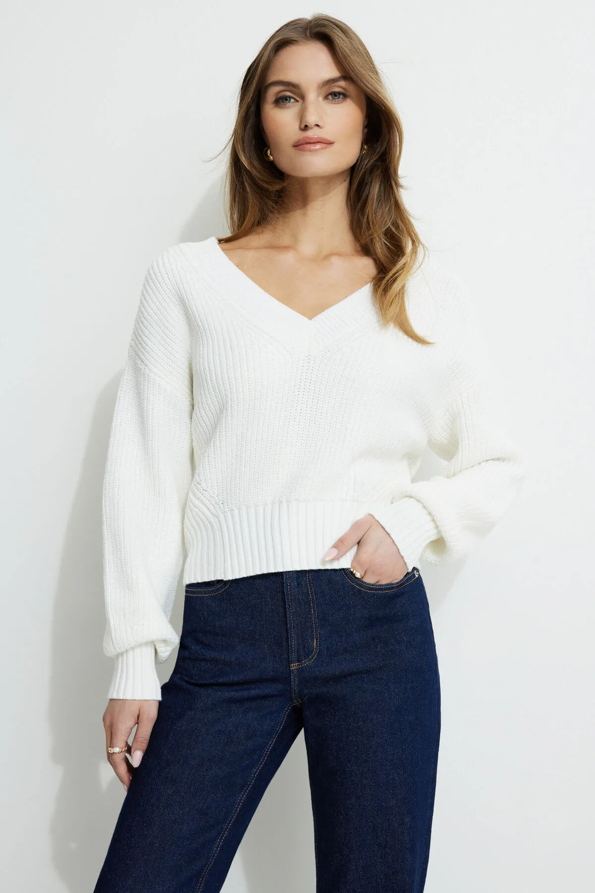 Stephanie Cinched Waist Sweater sold by Dynamite