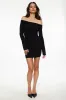 Ribbed Off Shoulder Mini Dress sold by Dynamite