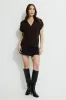 Asymmetric Skort With Mini Belt sold by Dynamite