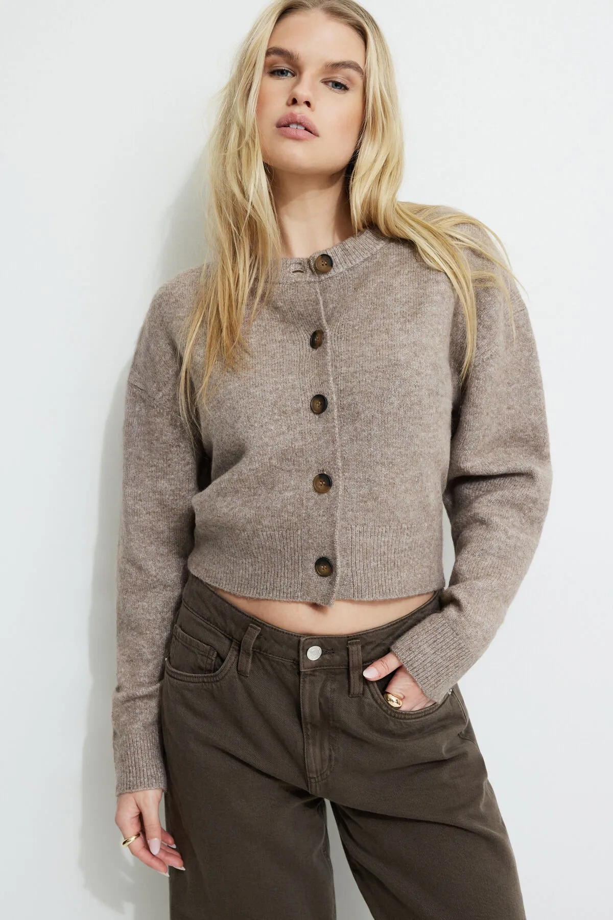 Heavenlyarn™ Catherine Crewneck Cardigan sold by Dynamite