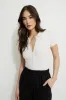 Ribbed Polo Bodysuit sold by Dynamite