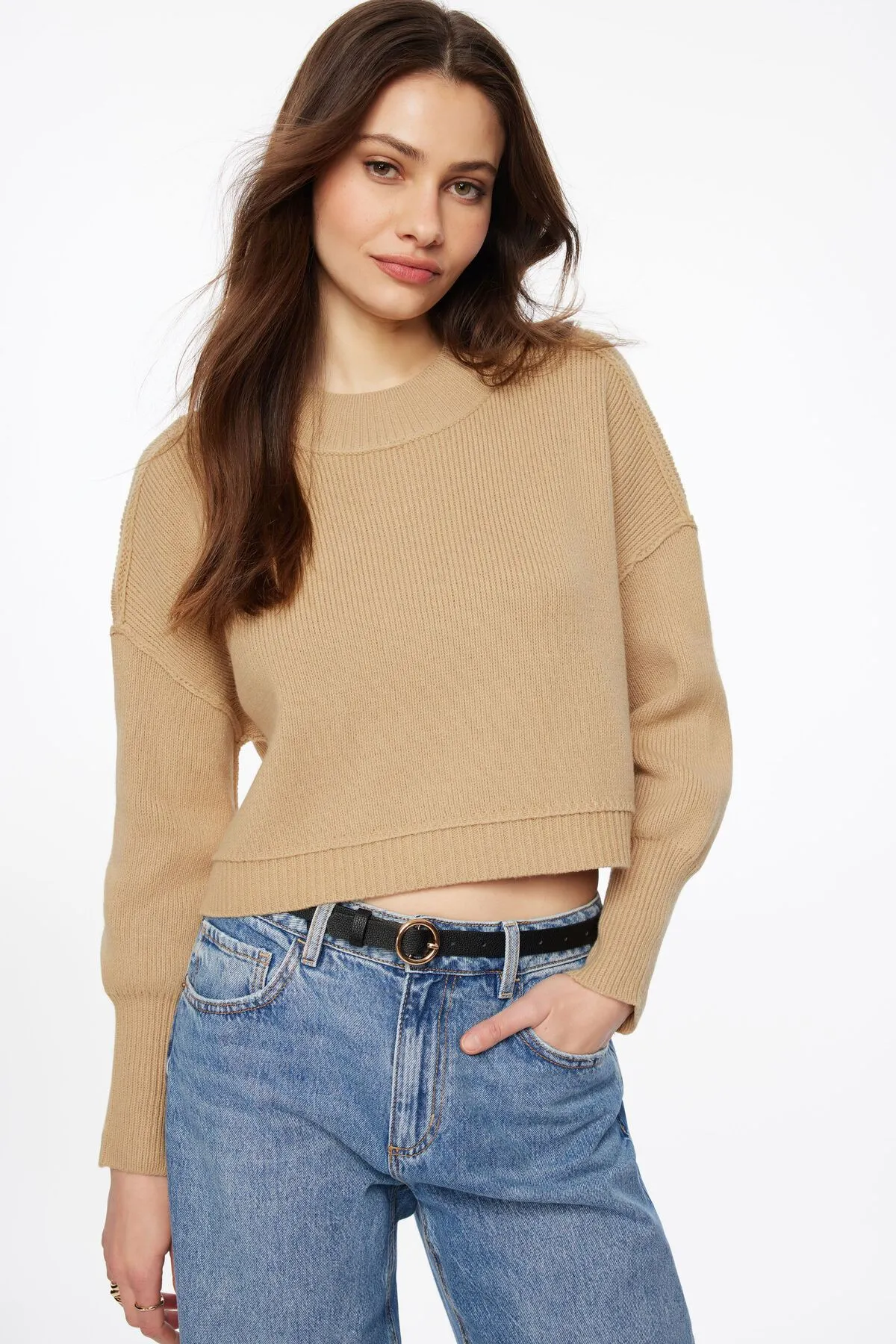 Exposed Seam Crewneck Sweater sold by Dynamite