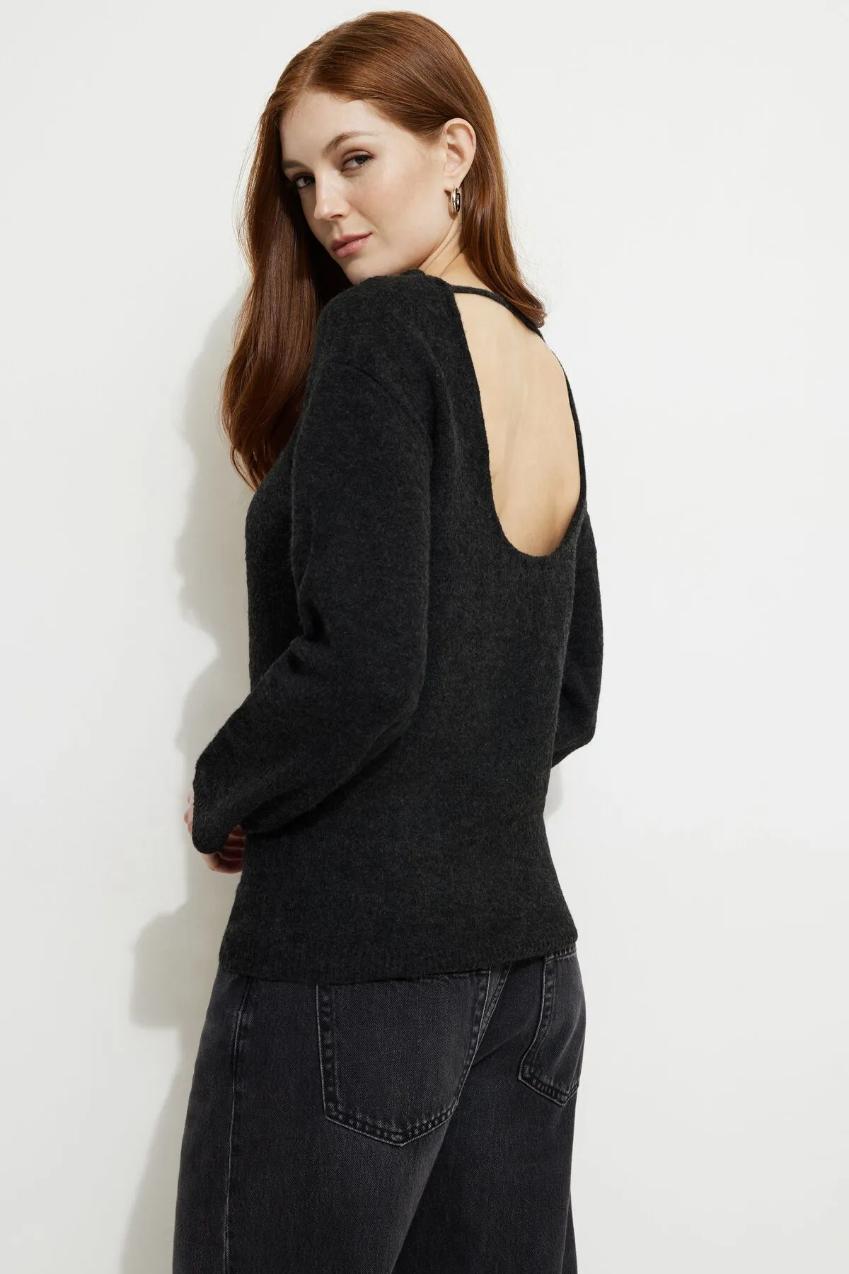 Heavenlyarn™ Open Back Sweater sold by Dynamite