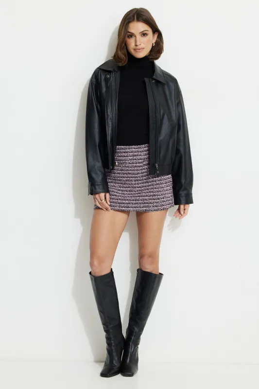 Tweed Mini Skirt sold by Dynamite