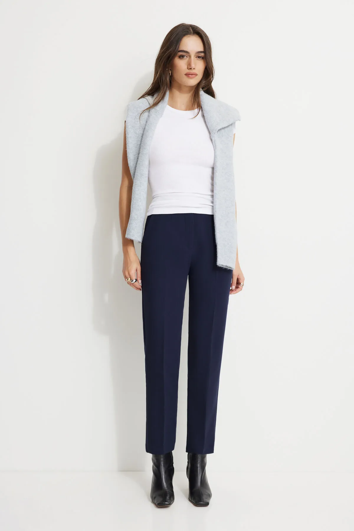 Emily Tailored Slim Ankle Pants sold by Dynamite