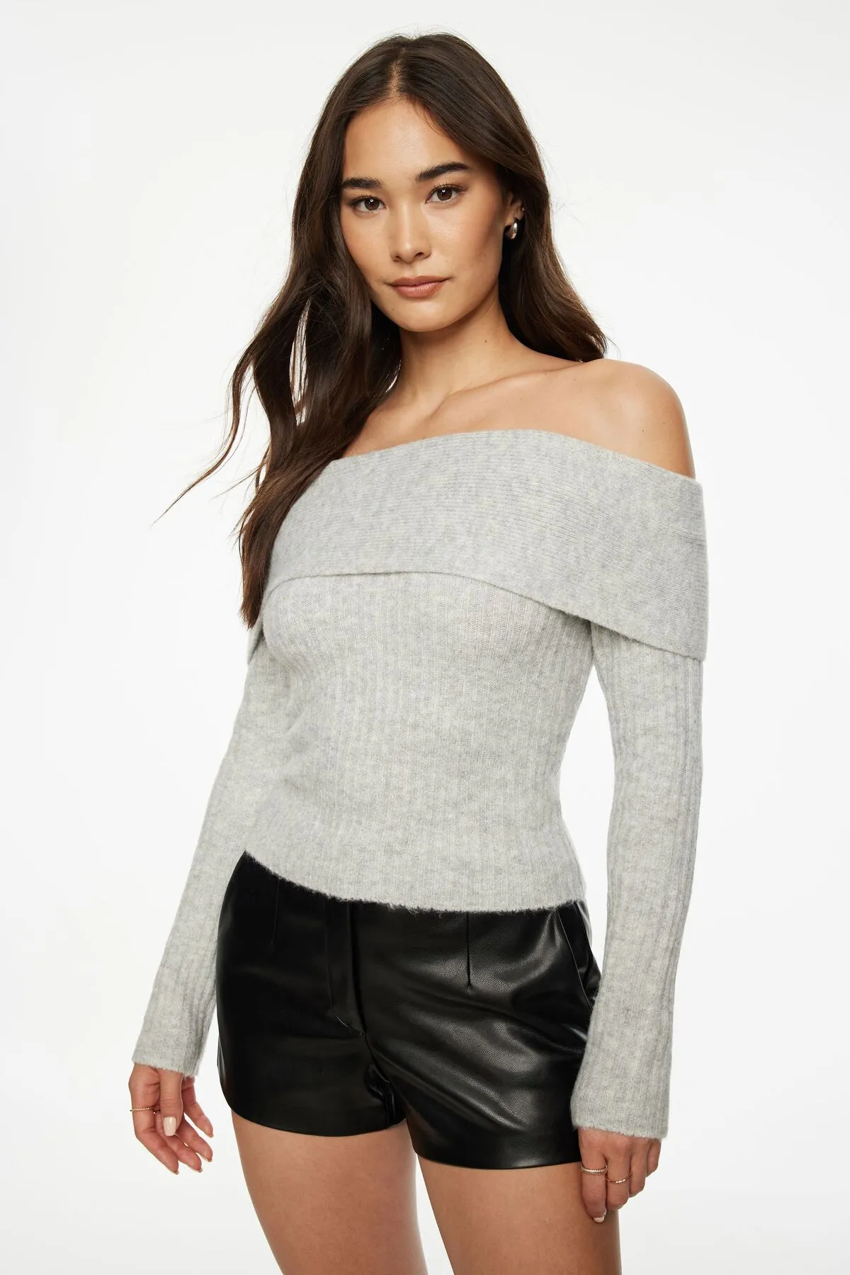Heavenlyarn™ Laura Off Shoulder Sweater sold by Dynamite