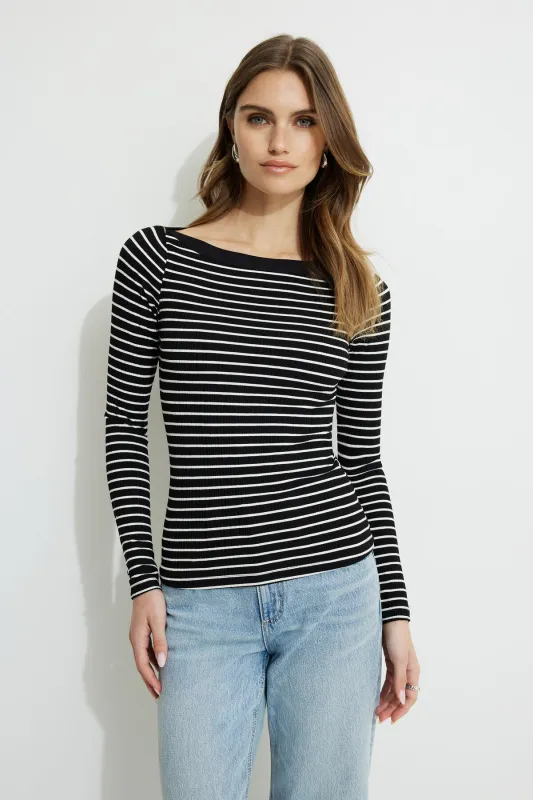 Ribbed Long Sleeve T Shirt sold by Dynamite