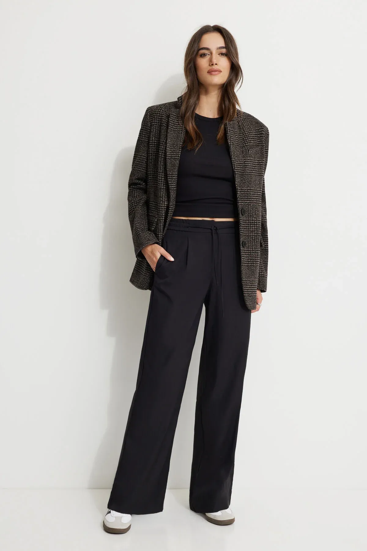 Esme Wide Pull On Pants sold by Dynamite