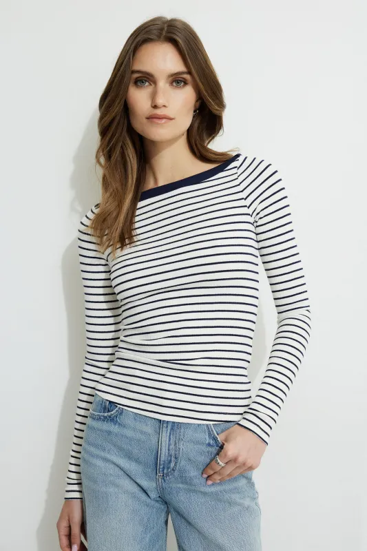 Ribbed Long Sleeve T Shirt sold by Dynamite