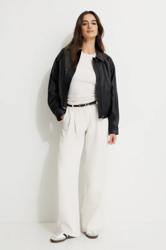Jourdan Mid Rise Wide Leg Pants sold by Dynamite