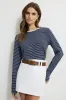Striped Long Sleeve T Shirt sold by Dynamite
