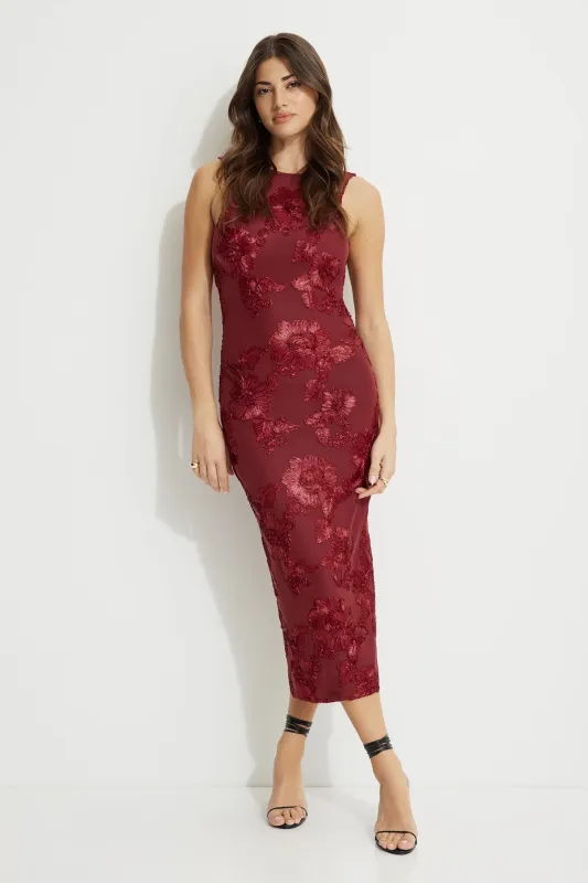 Floral Embroidery Maxi Dress sold by Dynamite