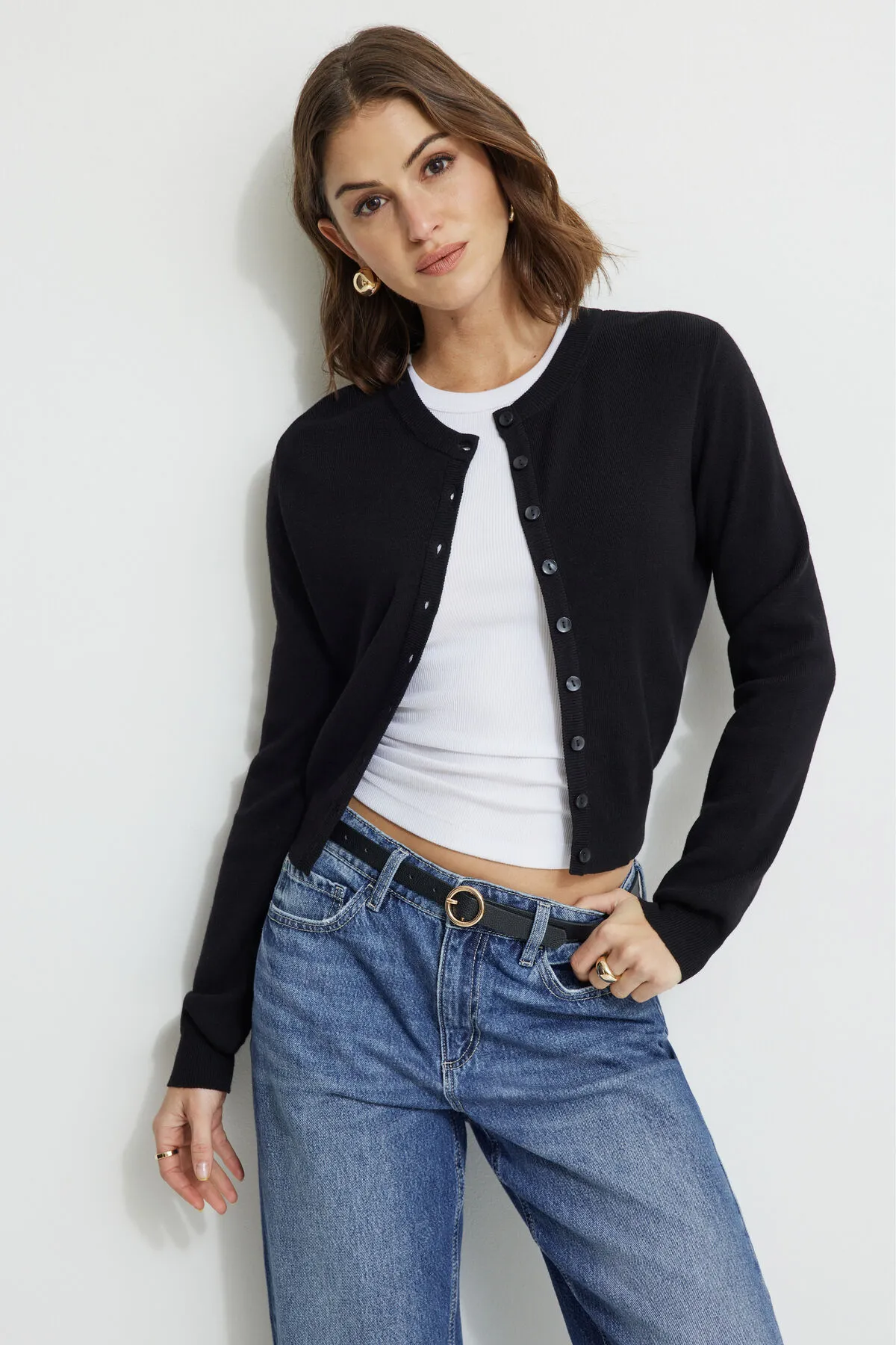 Rebecca Crewneck Cardigan sold by Dynamite