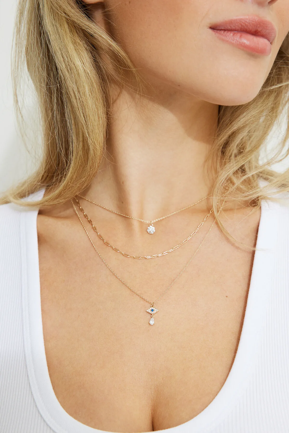3-Pack Evil Eye Necklaces sold by Dynamite