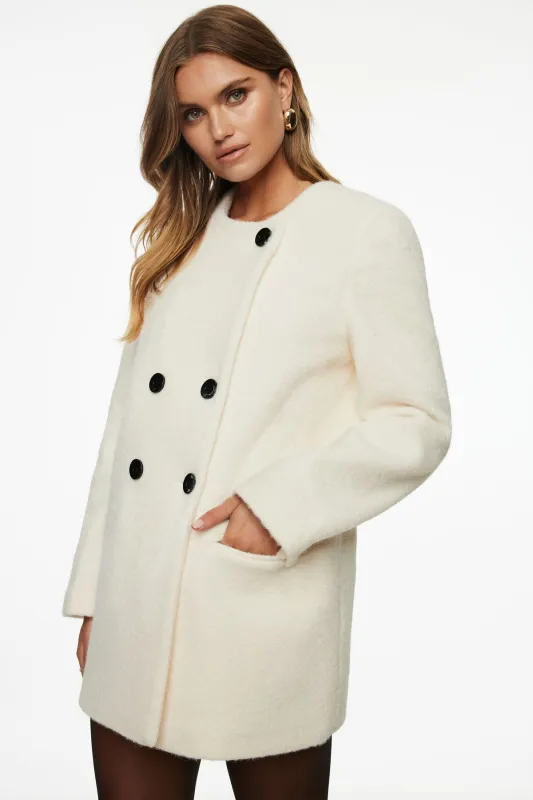 Bouclé Double Breasted Coat sold by Dynamite