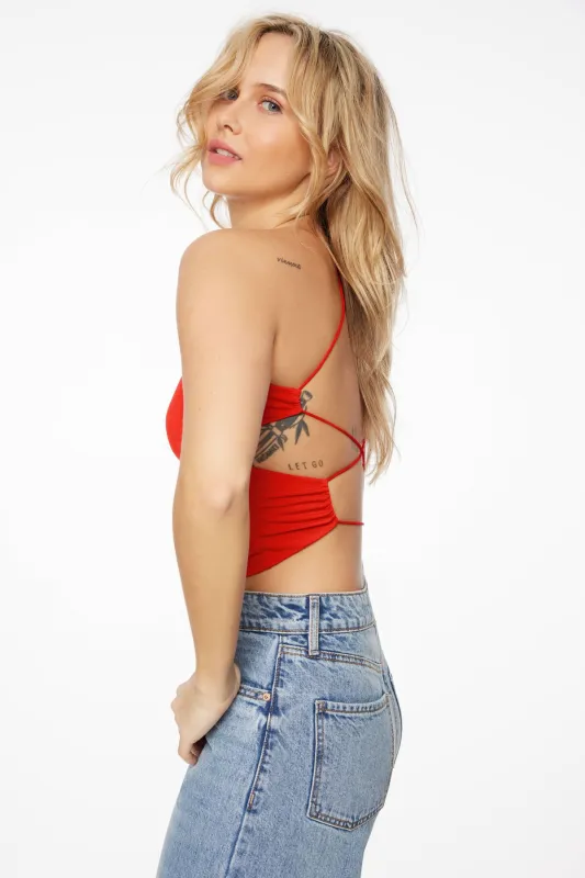 Criss Cross Open Back Top sold by Dynamite