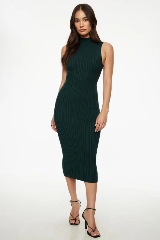 Emma Mock Neck Midi Dress sold by Dynamite