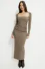 Cherry Ribbed Bolero Maxi Dress sold by Dynamite