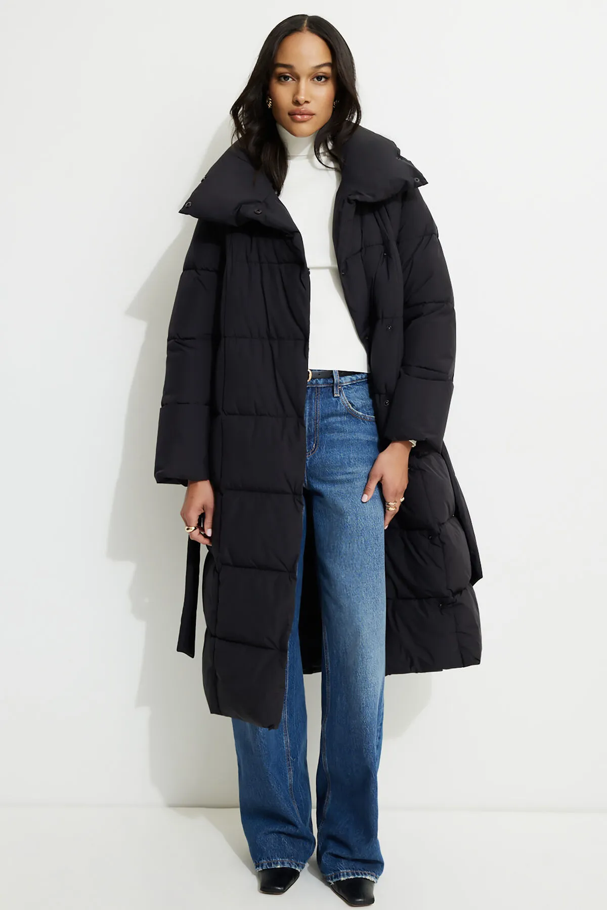 Belted Maxi Puffer Coat sold by Dynamite