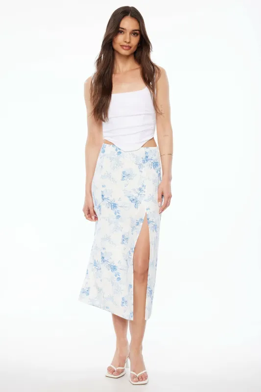 Maxine Midi Slip Skirt sold by Dynamite