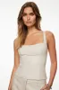 Square Neck Faux Leather Top sold by Dynamite