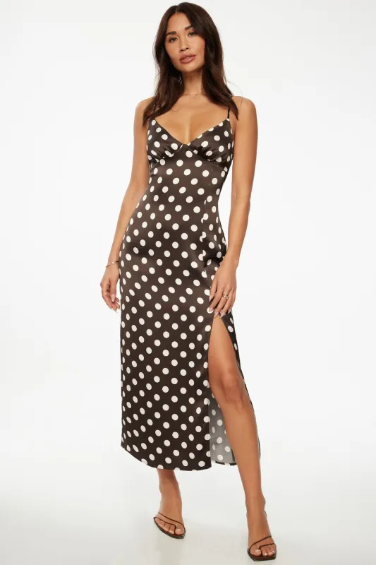 Geneva Satin Slip Dress sold by Dynamite