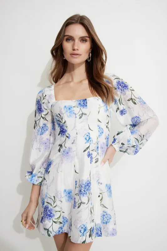 Amelie Balloon Sleeve Mini Dress sold by Dynamite